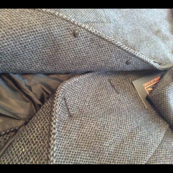 NEW MEN’S FULL-LENGTH COAT CHARCOAL UP TO SIZE 6XL - Picture 2 of 7